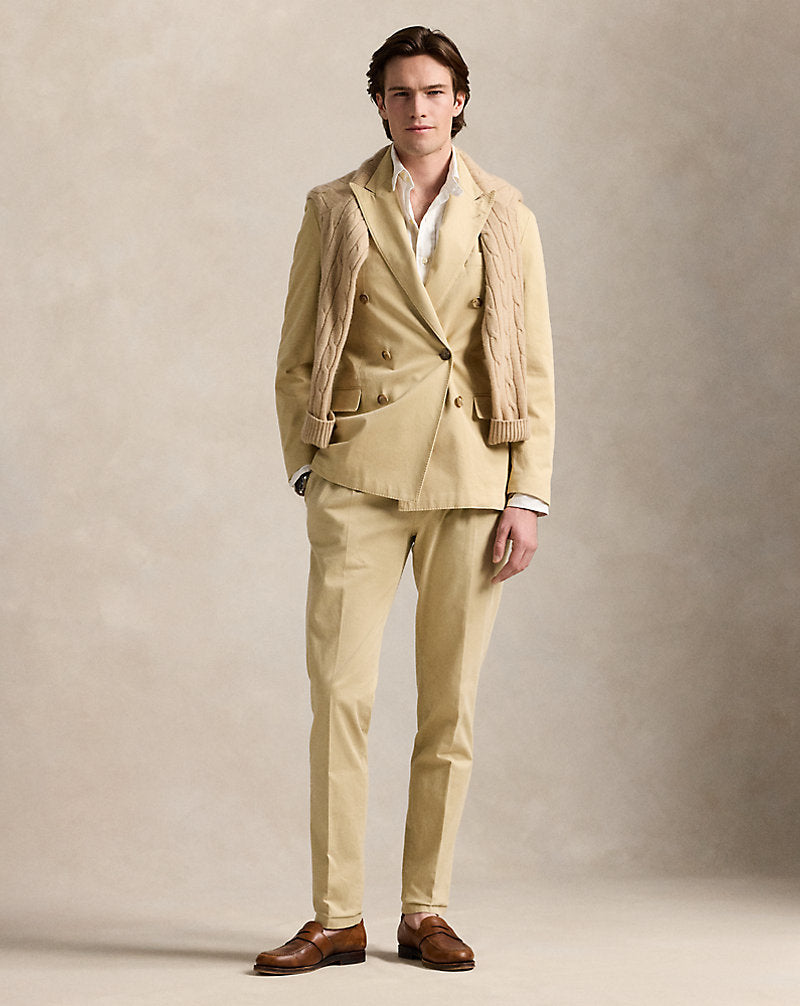 Stretch Chino Suit Trouser Tan