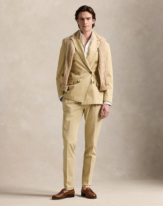 Stretch Chino Suit Trouser Tan