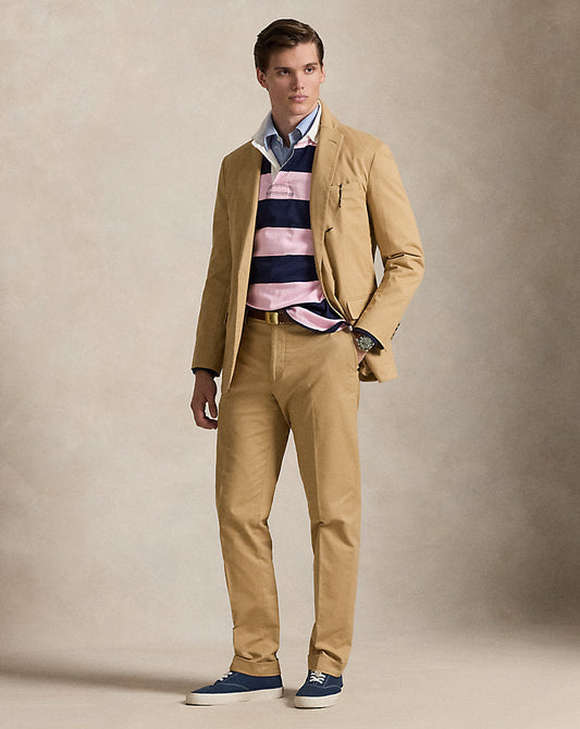 Stretch Chino Suit Trouser Monument Tan