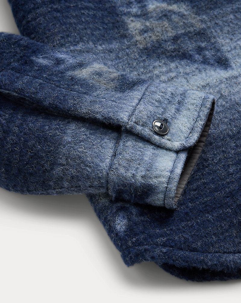 Double-Knit Jacquard Overshirt Navy/Multi