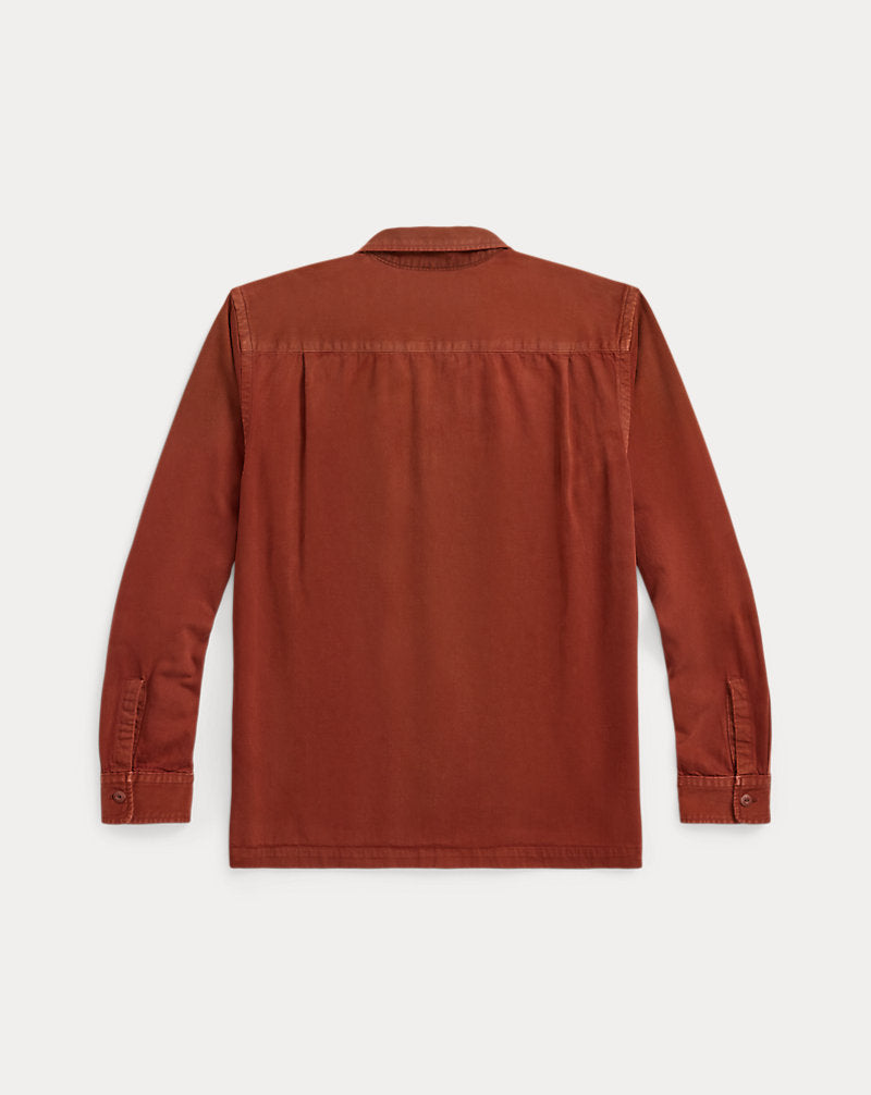 Garment-Dyed Twill Camp Shirt Brick