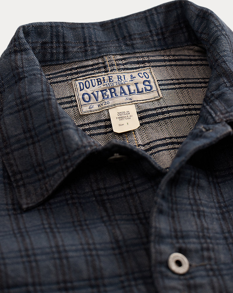 Plaid Jacquard Denim Jacket Navy Multi