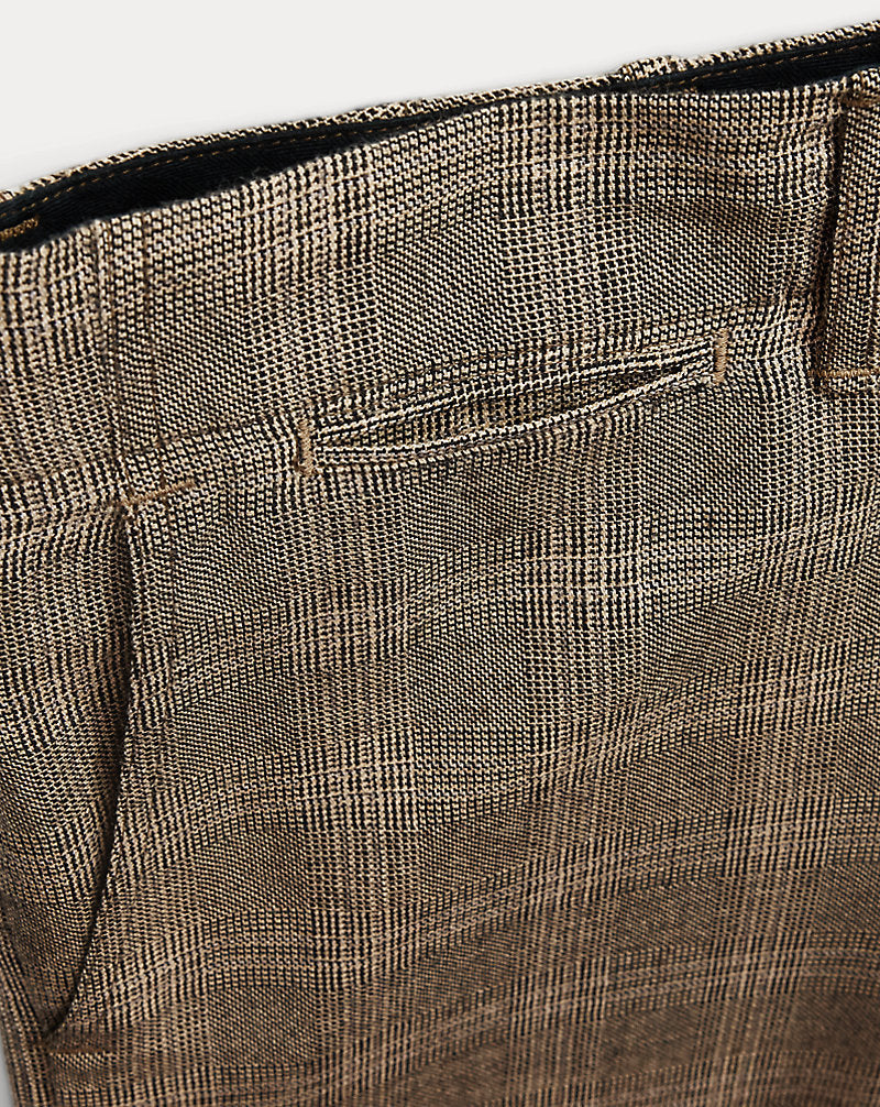Checked Wool Twill Officer's Trouser Grey Multi