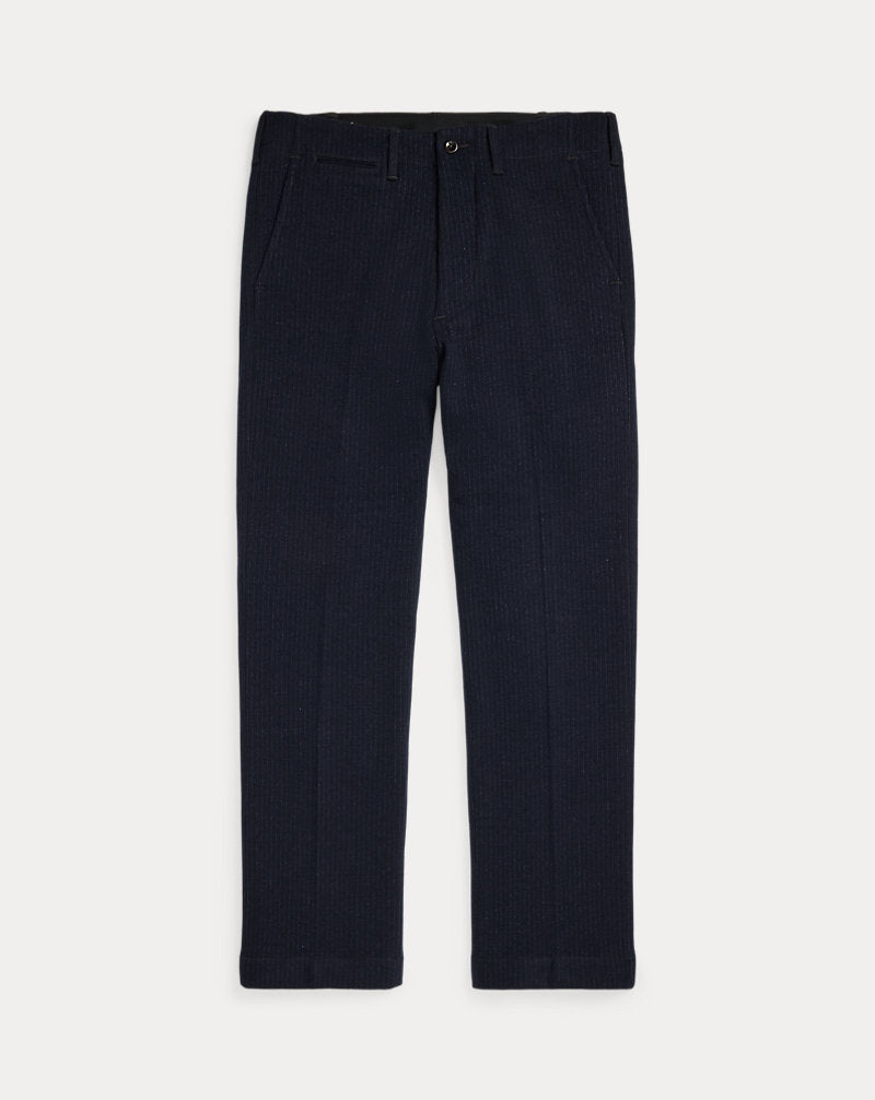 Jacquard-Knit Officer's Trouser Navy Multi