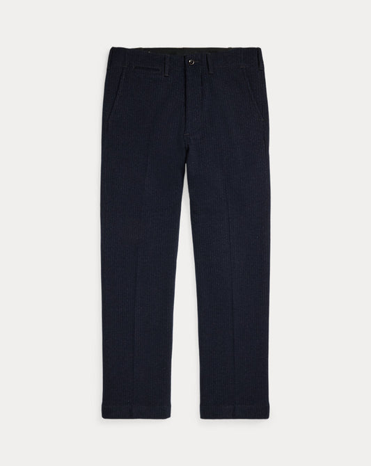 Jacquard-Knit Officer's Trouser Navy Multi