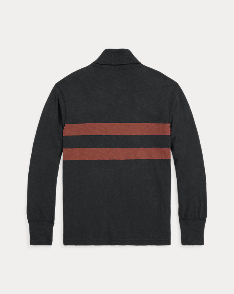 Striped Jersey Roll Neck Navy Multi