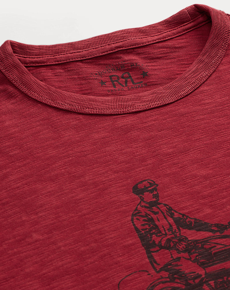 Slub Jersey Graphic T-Shirt Burgundy