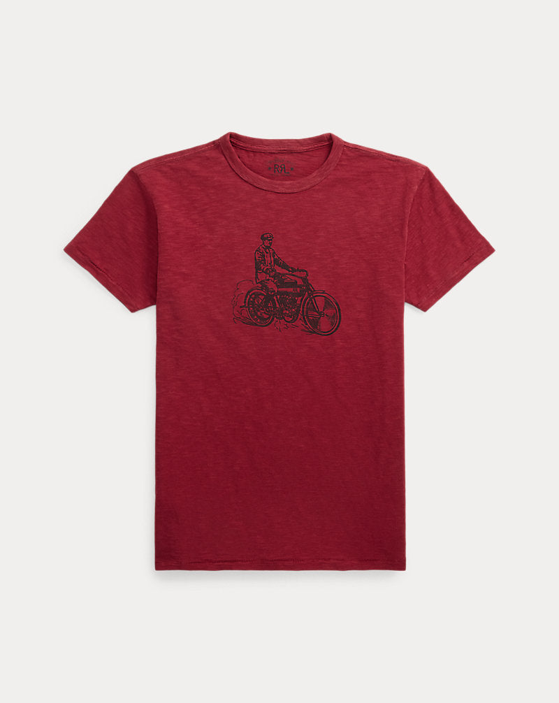 Slub Jersey Graphic T-Shirt Burgundy