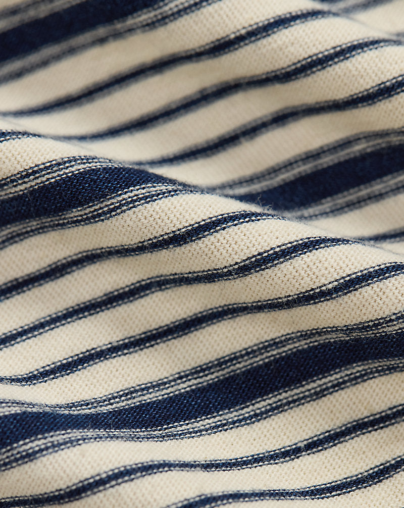 Indigo Striped Jersey Short Cream Multi