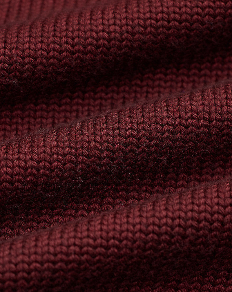 Appliqu¨¦d Wool Jumper Maroon/Navy