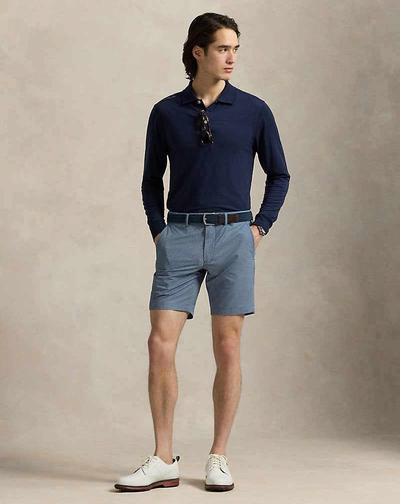 23 cm Tailored Fit Stretch Twill Short Diamond Light Blue