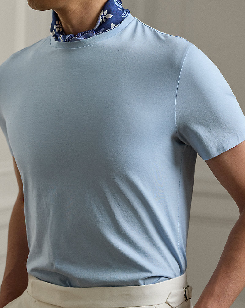 Lisle Crewneck T-Shirt Chambray Blue
