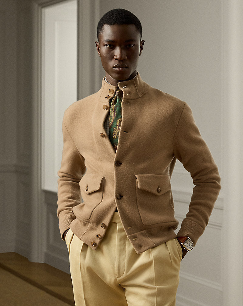 Wool-Cashmere Cardigan Classic Camel