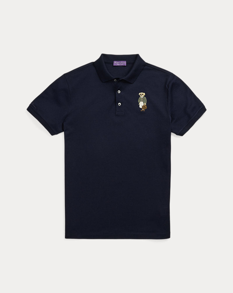 Custom Slim Polo Bear Piqu¨¦ Polo Shirt Classic Chairman Navy