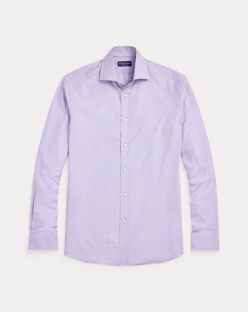 Mini-Glen Check Twill Shirt Lavender