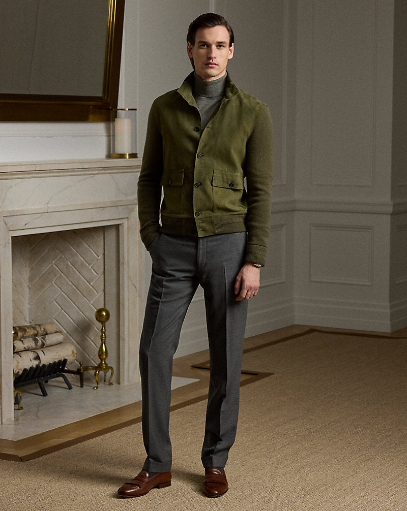 Gregory Hand-Tailored Flannel Trouser Medium Grey Heather