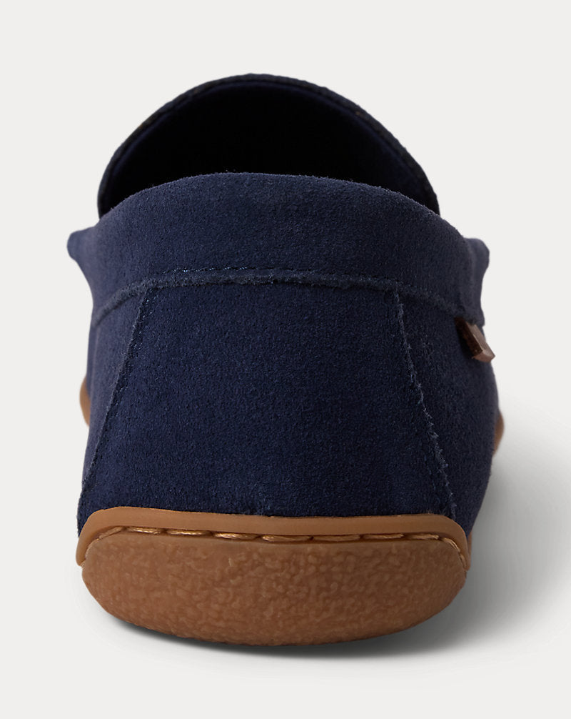 Brenan Polo Bear Suede Slipper Navy Suede W/Bear